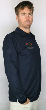 EA Coach Cotton Backed Breathable Polyester Long Sleeve Polo Shirt