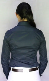 EA Official 100% Cotton Navy Long Sleeve Business Shirt