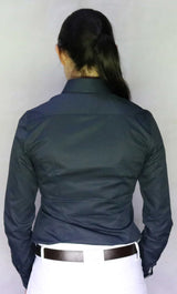 EA Coach 100% Cotton Navy Long Sleeve Business Shirt