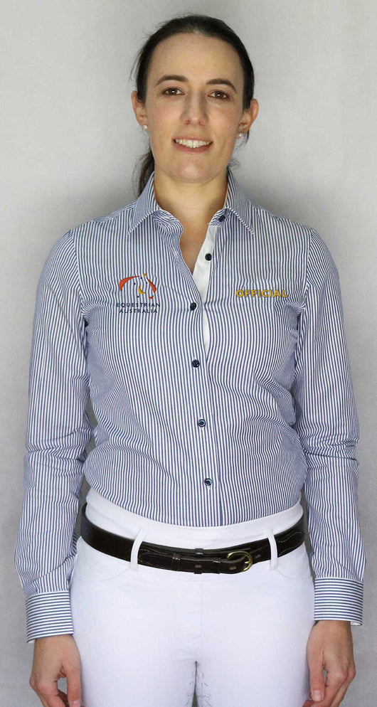 EA Official 100% Cotton Striped Long Sleeve Business Shirt