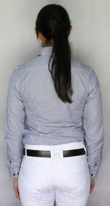 EA Coach 100% Cotton Striped Long Sleeve Business Shirt