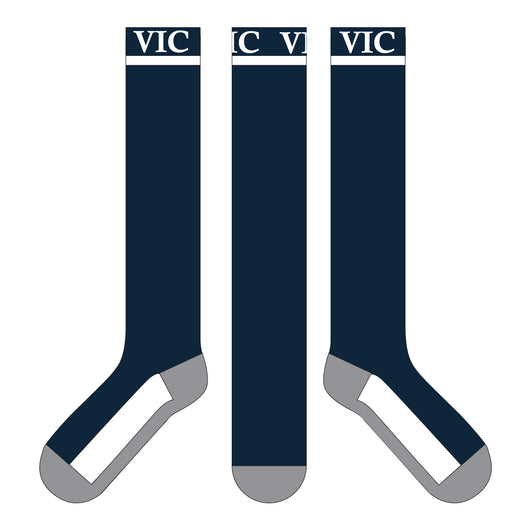 2025 EV Show Horse Team Victoria Socks Navy/ Grey/White