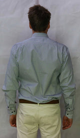 EA Coach 100% Cotton Striped Long Sleeve Business Shirt