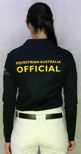 EA Official Cotton Backed Breathable Polyester Long Sleeve Polo Shirt