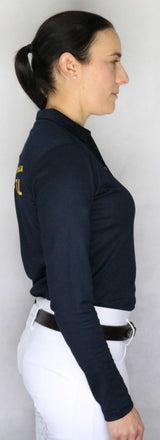 EA Official Cotton Backed Breathable Polyester Long Sleeve Polo Shirt