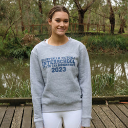 2023 Equestrian Victoria Interschool State Championships Grey Marle Sweater