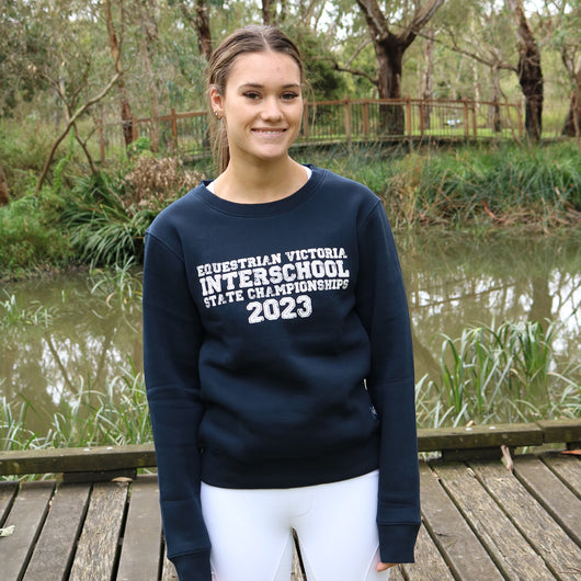 2023 Equestrian Victoria Interschool State Championships Navy Sweater