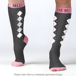 2024 MI3DE Charcoal Pink Sock