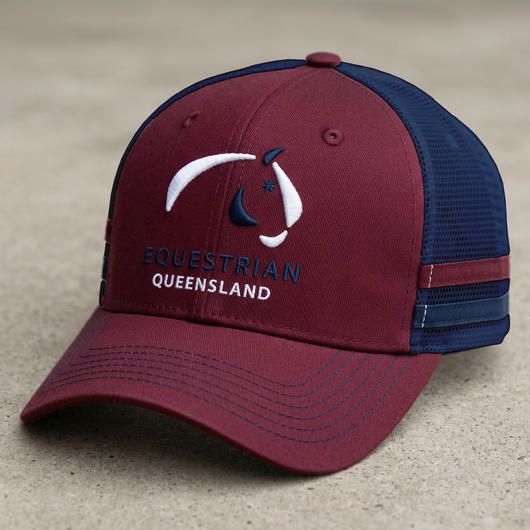 Equestrian Queensland maroon and navy cap