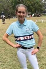 2023 Australian Jumping Championship Light Blue Polo Shirt