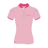 2026 SH Pink Ruffle Sleeve Polo Shirt