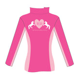 Kim Durante Long Sleeve Zip Dark Pink Polo Shirt