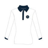 2025 EV Show Horse Team White Long Sleeve Polo Shirt