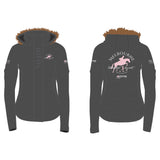 2026 MI3DE Dark Grey and Pink Jacket with Removable Fur
