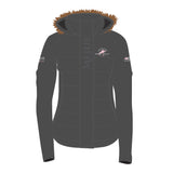 2026 MI3DE Dark Grey and Pink Jacket with Removable Fur