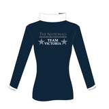 2025 EV Show Horse Team Navy Long Sleeve Polo Shirt
