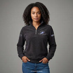 2026 MI3DE Dark Grey and Lilac 1/4 Zip Fleece