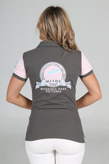 2023 MI3DE Charcoal Pink Light Blue Polo Shirt