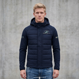 2026 MI3DE Navy Blue and Sage Jacket with Removable Fur