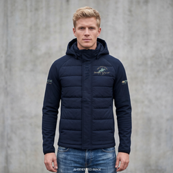 2026 MI3DE Navy Blue and Sage Jacket with Removable Fur