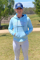 2023 Sydney International Three Day Event Curved Hem Light Blue Hoodie