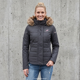 2026 MI3DE Dark Grey and Pink Jacket with Removable Fur