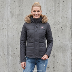2026 MI3DE Dark Grey and Pink Jacket with Removable Fur