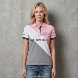 2026 MI3DE Pink and Grey Polo Shirt