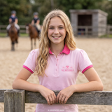2026 SH Pink Ruffle Sleeve Polo Shirt