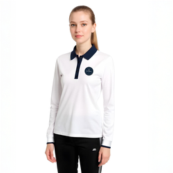 2025 EV Show Horse Team White Long Sleeve Polo Shirt