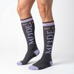 2026 MI3DE Dark Grey and Lilac Socks