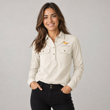 Equimillion Stone Cotton Twill Long Sleeve Shirt