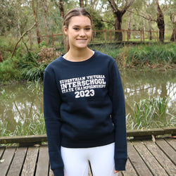 2023 Equestrian Victoria Interschool State Championships Navy Sweater