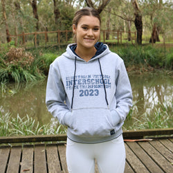 2023 Equestrian Victoria Interschool State Championships Grey Marle Pullover Hoodie