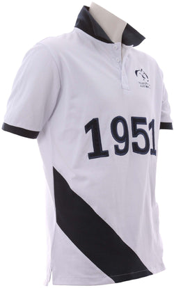 White Navy Polo - Kids