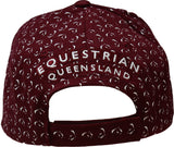 EQ maroon cap with print