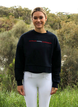 2022 Australian Jumping Championships Oversized Cropped Jumper