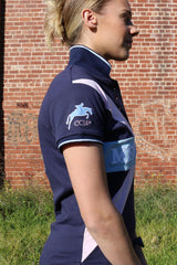 2021 MI3DE  Navy Pink Cotton Lycra Polo Shirt