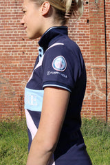2021 MI3DE  Navy Pink Cotton Lycra Polo Shirt