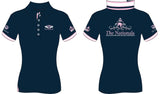 2019 Show Horse Nationals Navy Pink Rib Knit Collar Polo